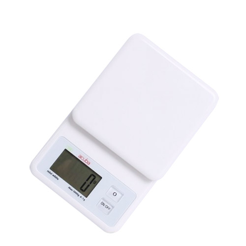 아쿠바 디지털 주방저울 1kg(미니화이트)